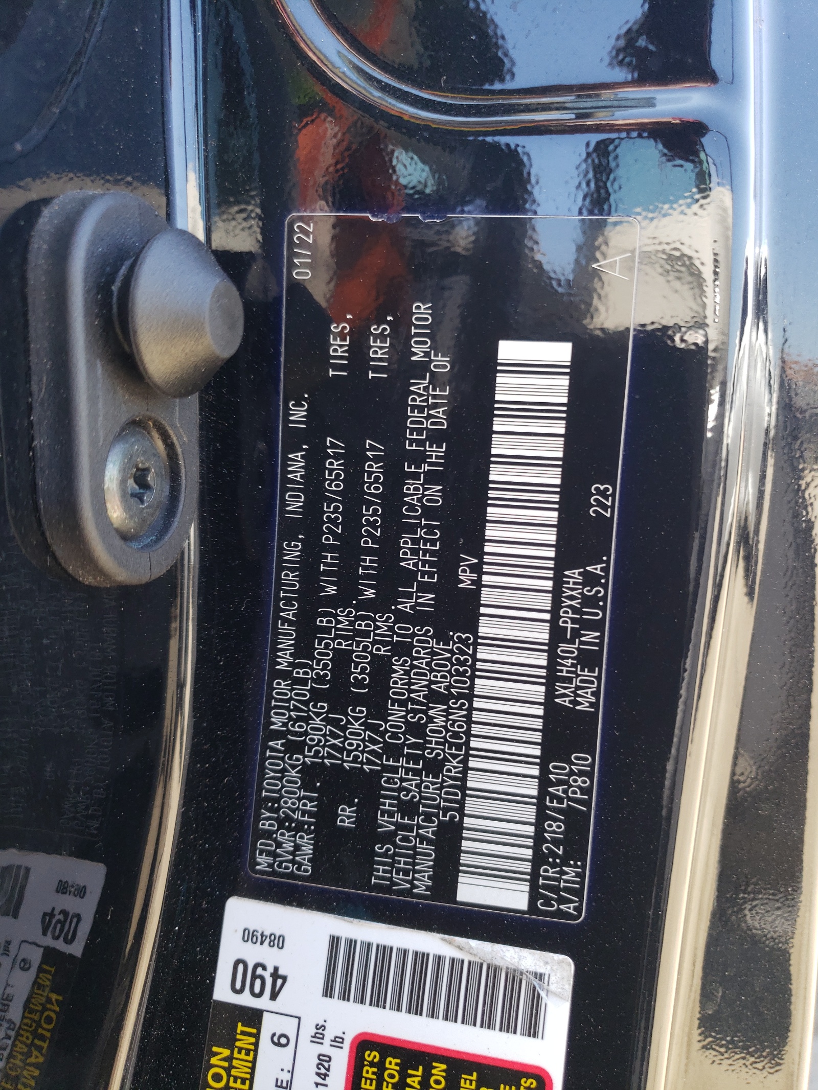 5TDYRKEC6NS103323 2022 Toyota Sienna Xle