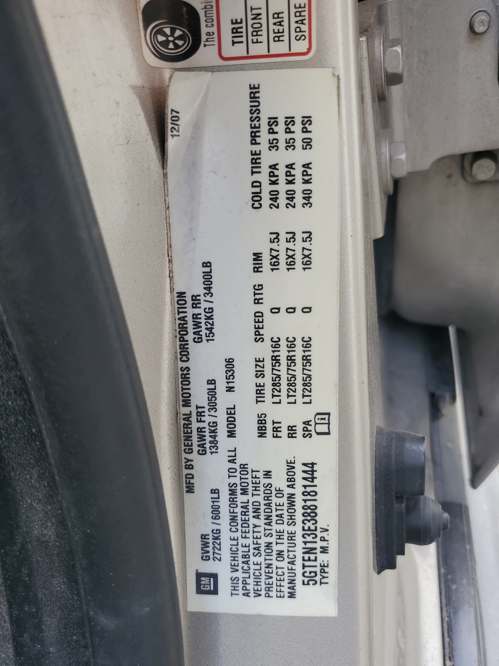 5GTEN13E388181444 2008 Hummer H3