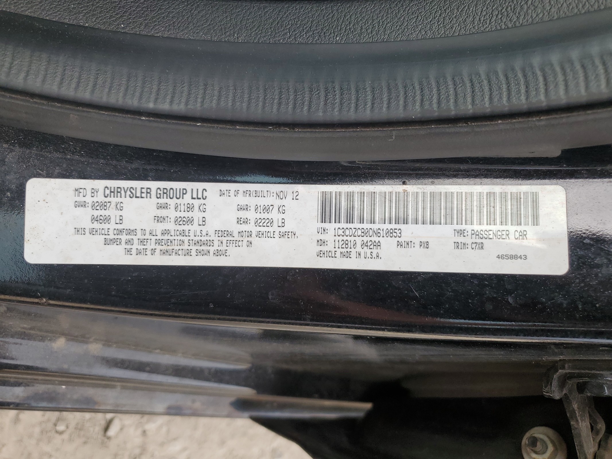 1C3CDZCB0DN610853 2013 Dodge Avenger Sxt