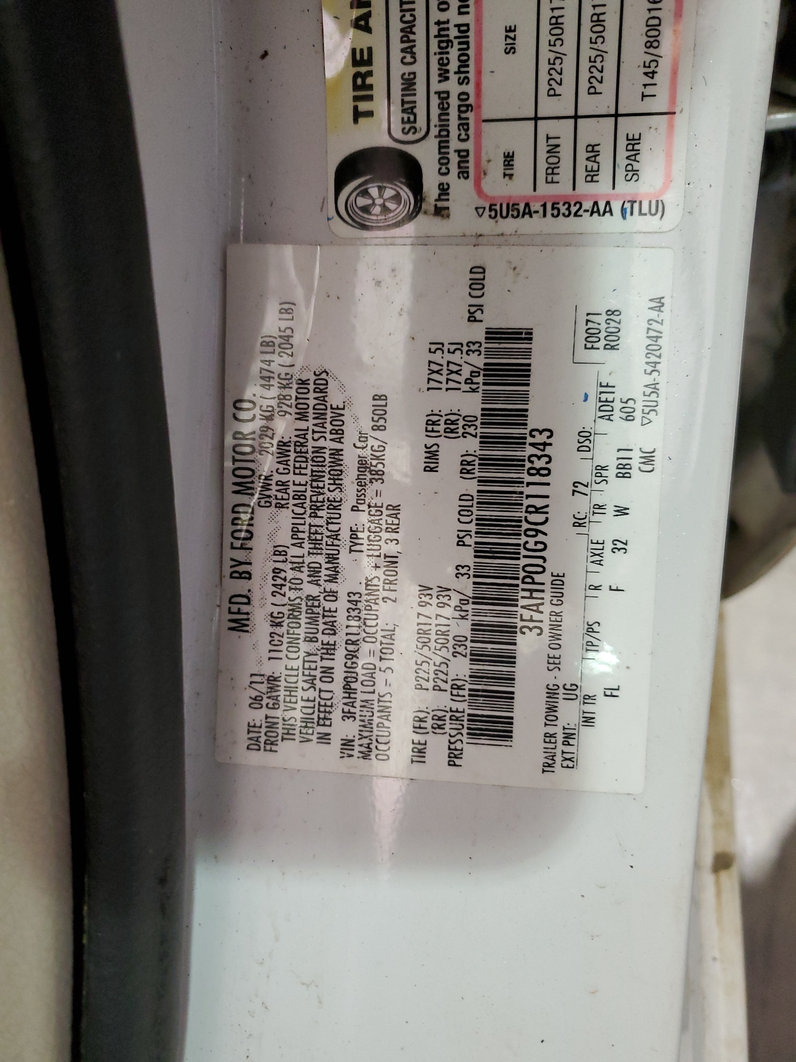 3FAHP0JG9CR118343 2012 Ford Fusion Sel