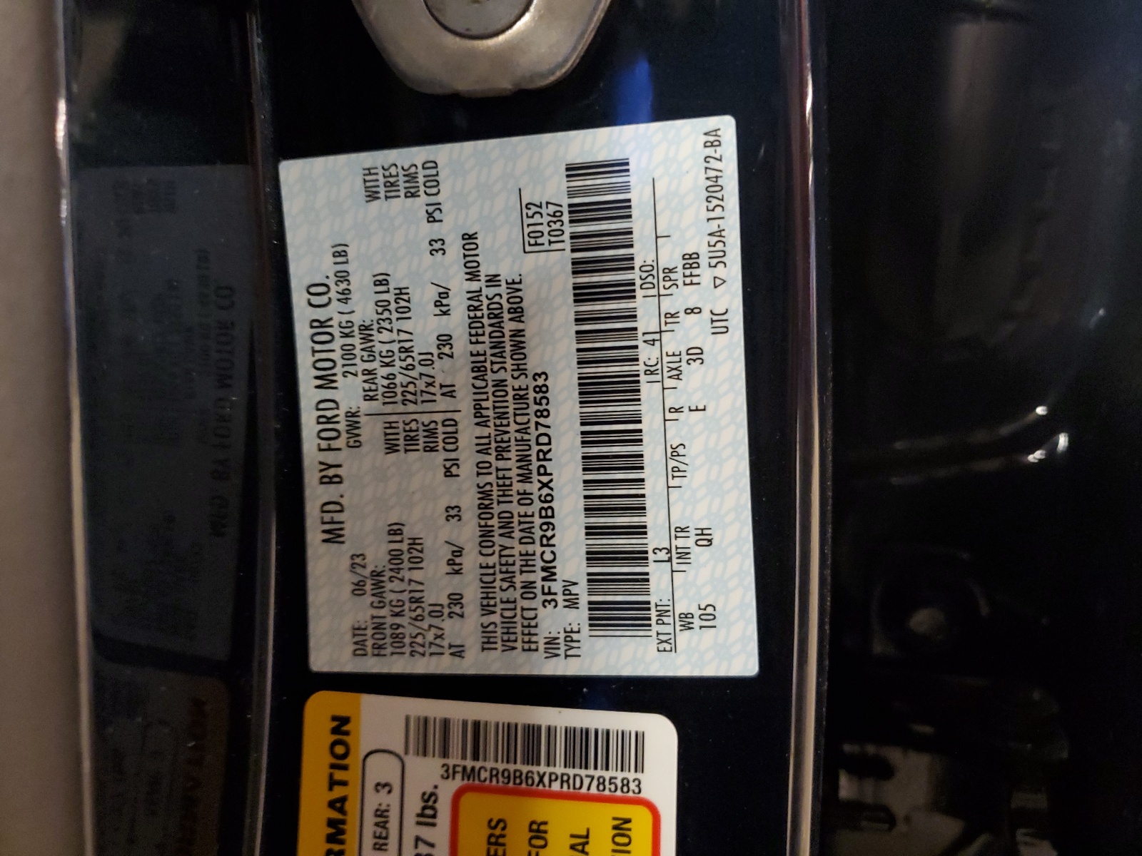 3FMCR9B6XPRD78583 2023 Ford Bronco Sport Big Bend