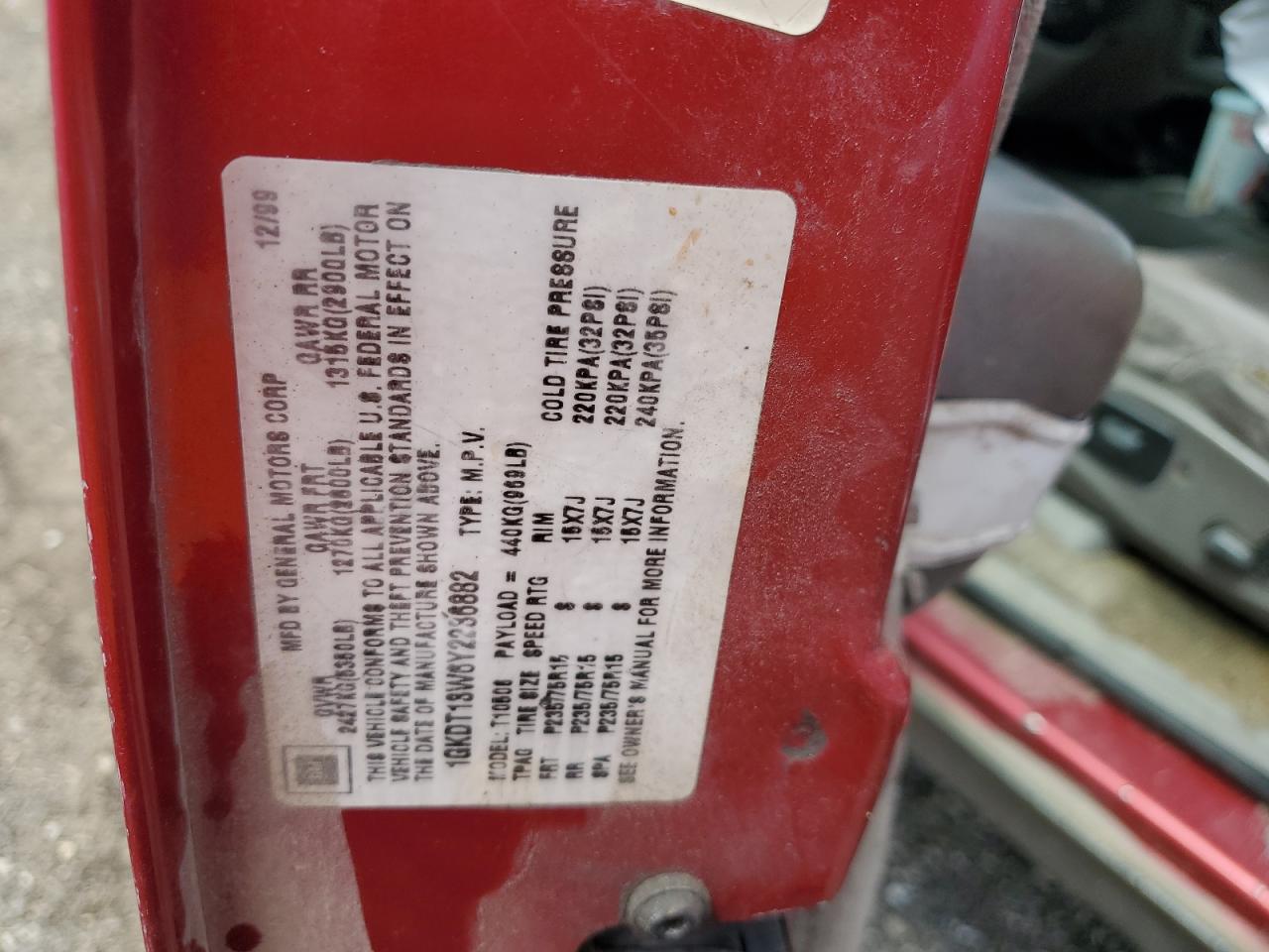 2000 GMC Jimmy / Envoy VIN: 1GKDT13W6Y2236882 Lot: 61284224