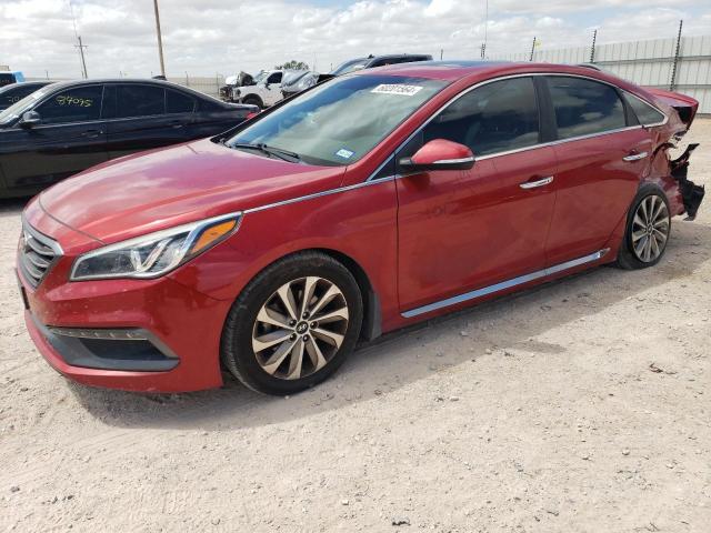  HYUNDAI SONATA 2017 Czerwony