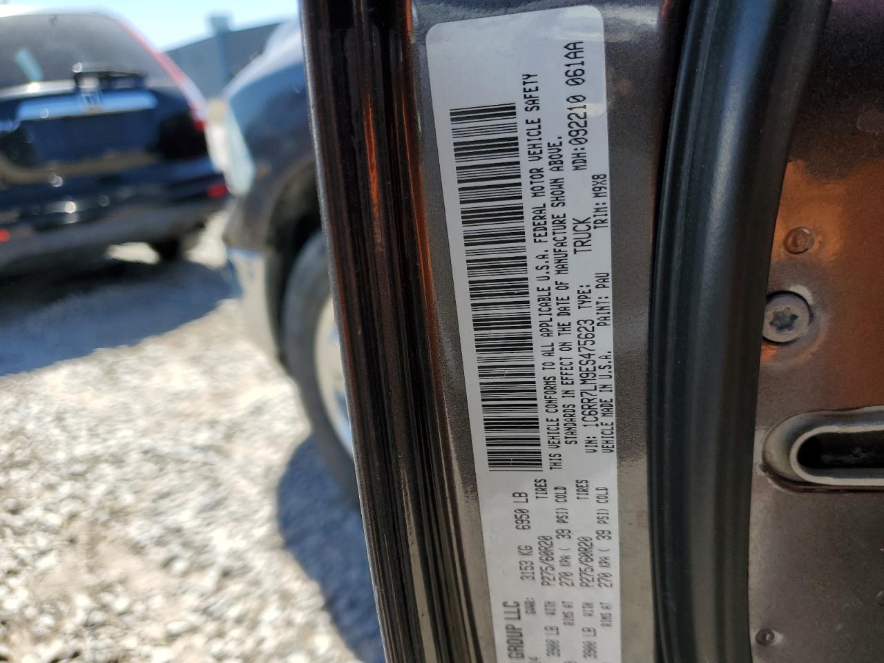 2014 Ram 1500 Slt VIN: 1C6RR7LM9ES475623 Lot: 57069174