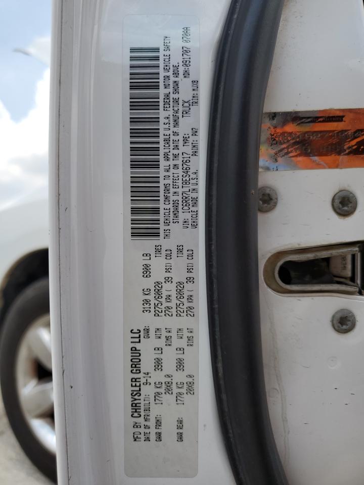 2014 Ram 1500 Slt VIN: 1C6RR7LT8ES467617 Lot: 58632514