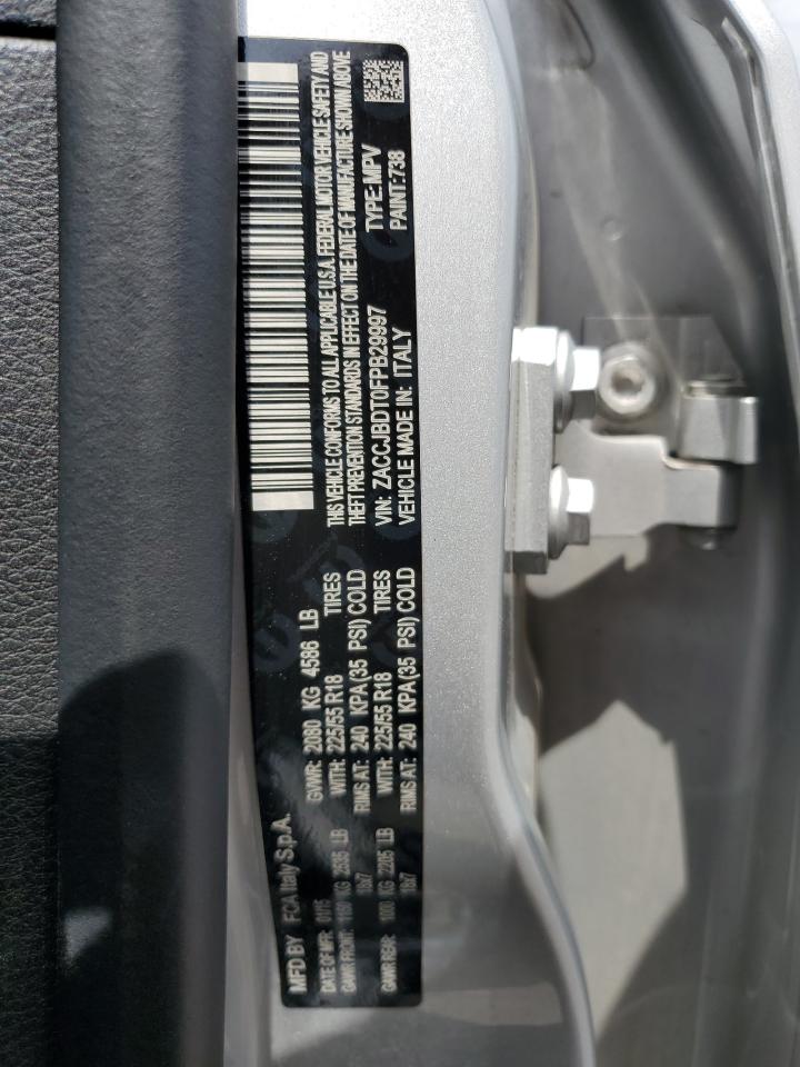 2015 Jeep Renegade Limited VIN: ZACCJBDT0FPB29997 Lot: 58658104