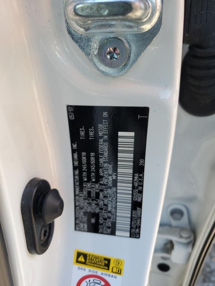 2017 Toyota Highlander Se VIN: 5TDJZRFH0HS425786 Lot: 61033794