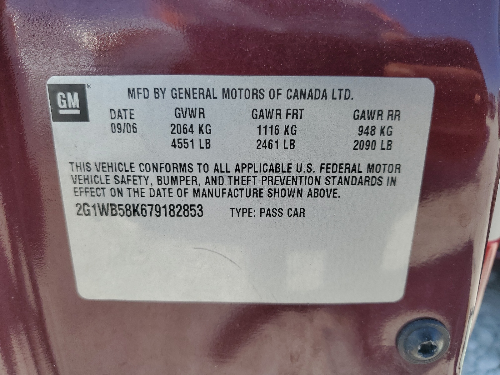 2G1WB58K679182853 2007 Chevrolet Impala Ls