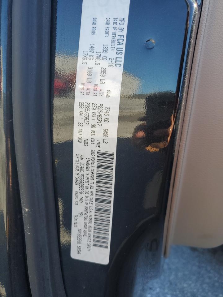 2016 Chrysler Town & Country Touring VIN: 2C4RC1BG3GR292970 Lot: 60841044