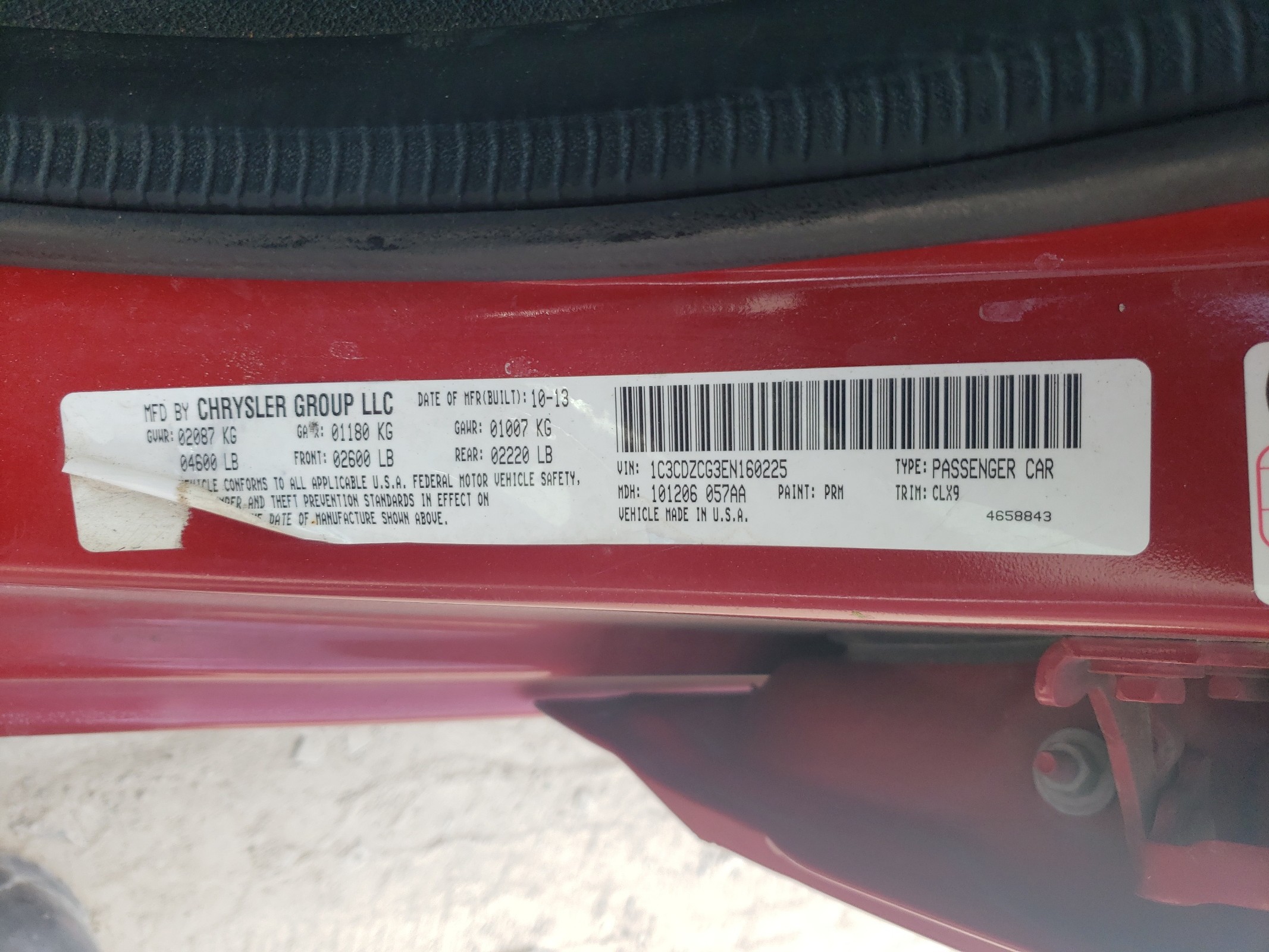 1C3CDZCG3EN160225 2014 Dodge Avenger Sxt