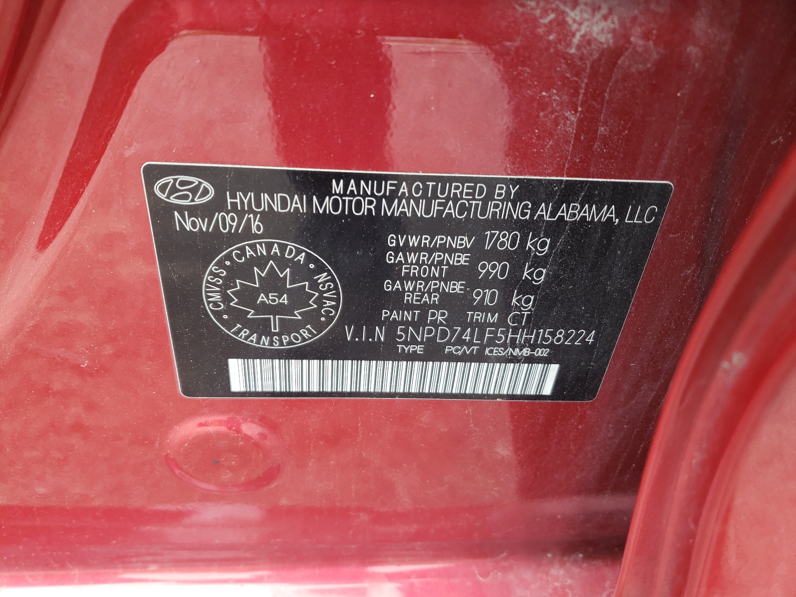 5NPD74LF5HH158224 2017 Hyundai Elantra Se