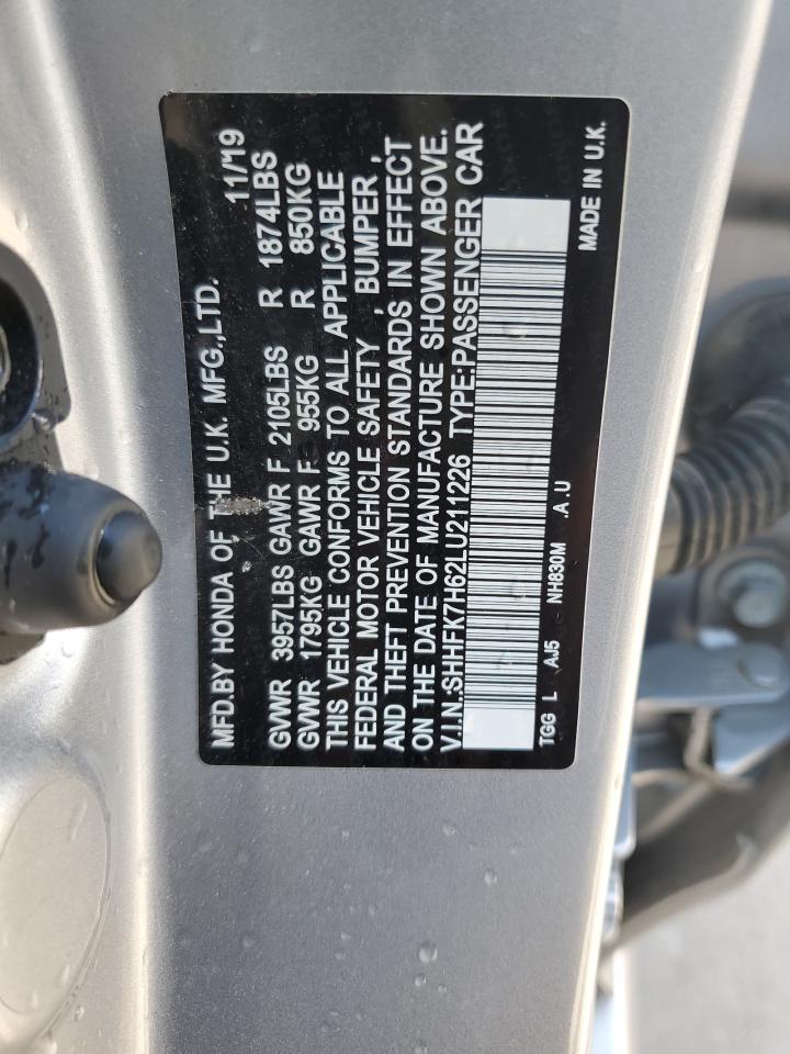SHHFK7H62LU211226 2020 Honda Civic Ex