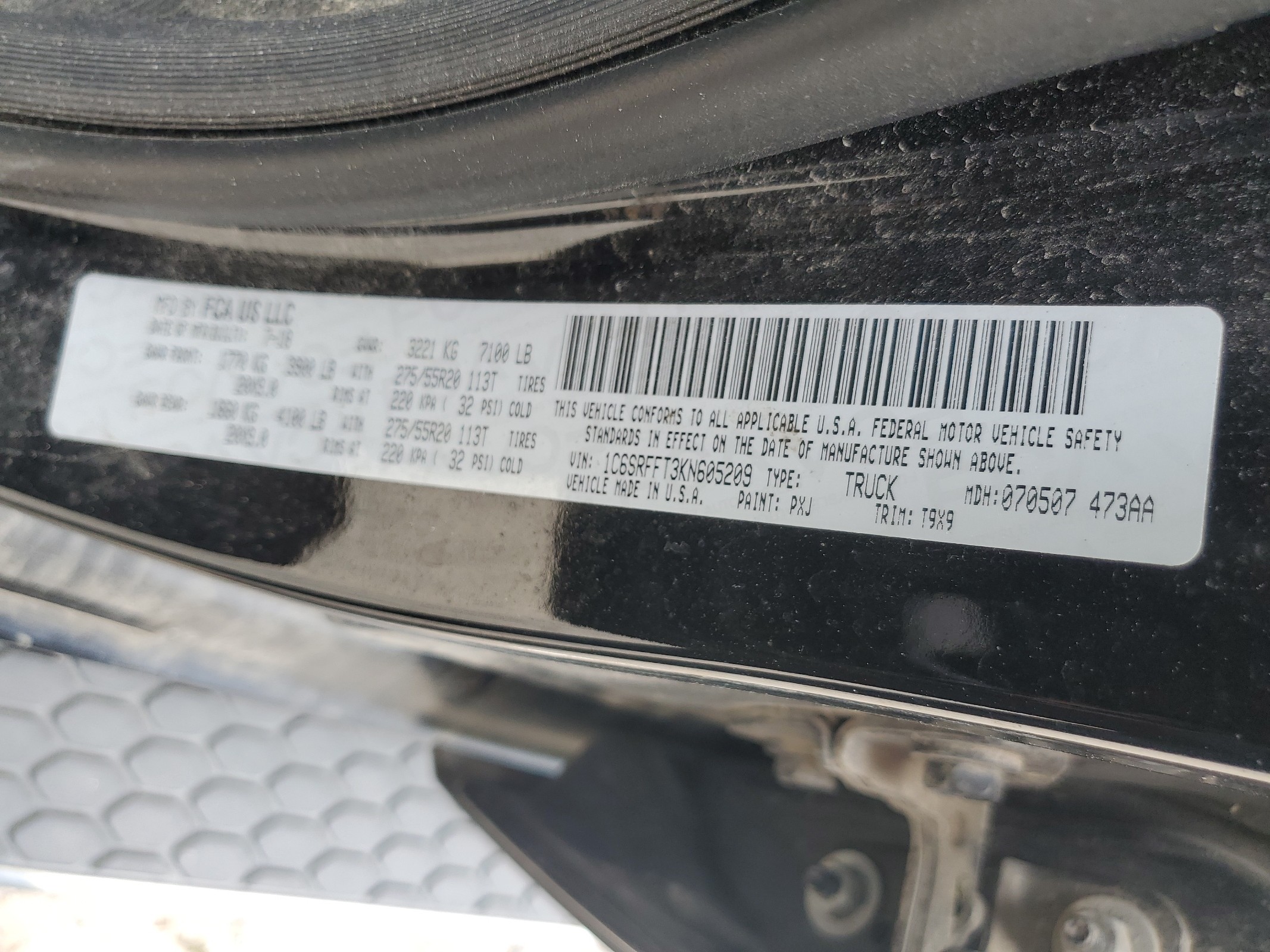 1C6SRFFT3KN605209 2019 Ram 1500 Big Horn/Lone Star