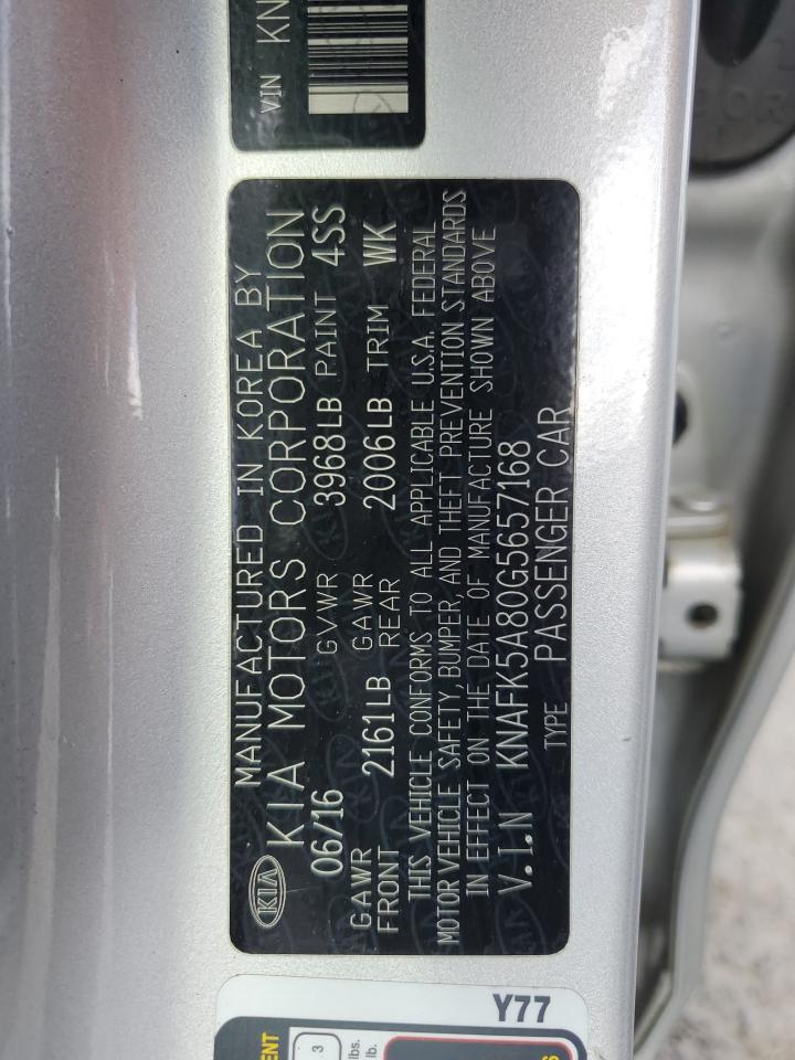 2016 Kia Forte Lx VIN: KNAFK5A80G5657168 Lot: 59132644
