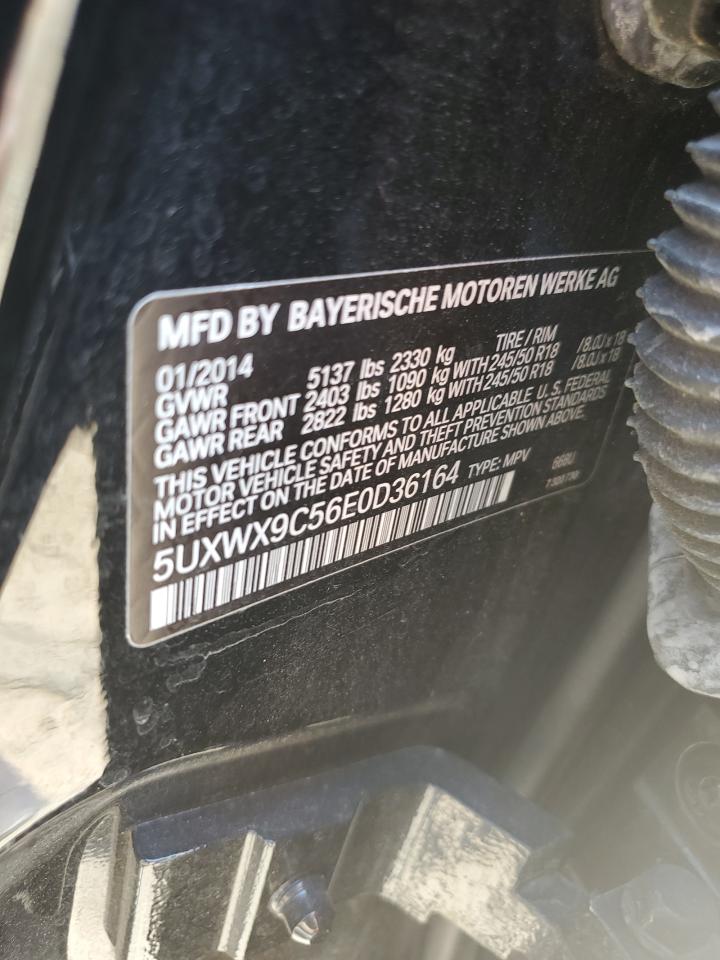 2014 BMW X3 xDrive28I VIN: 5UXWX9C56E0D36164 Lot: 60527894