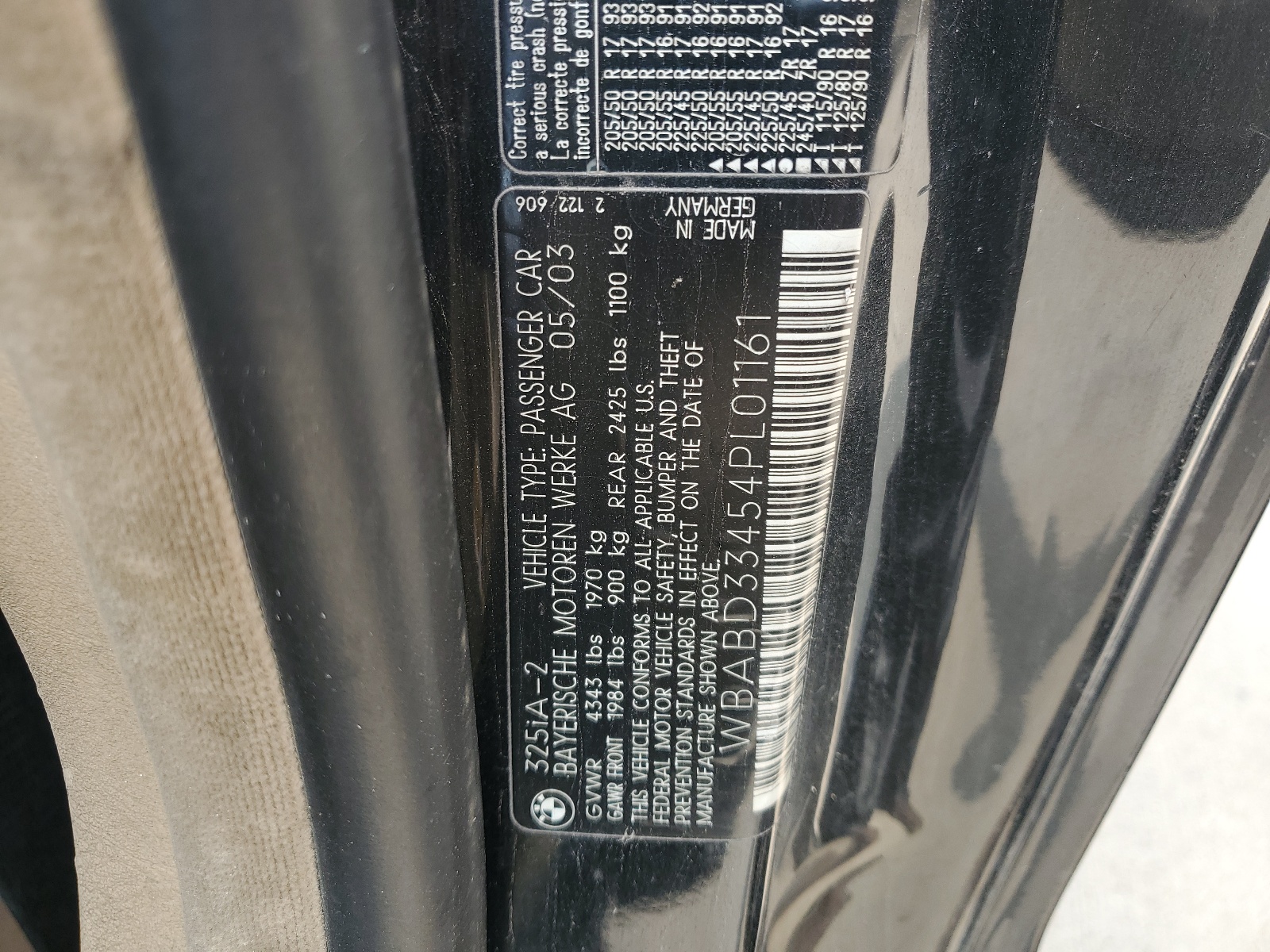 WBABD33454PL01161 2004 BMW 325 Ci