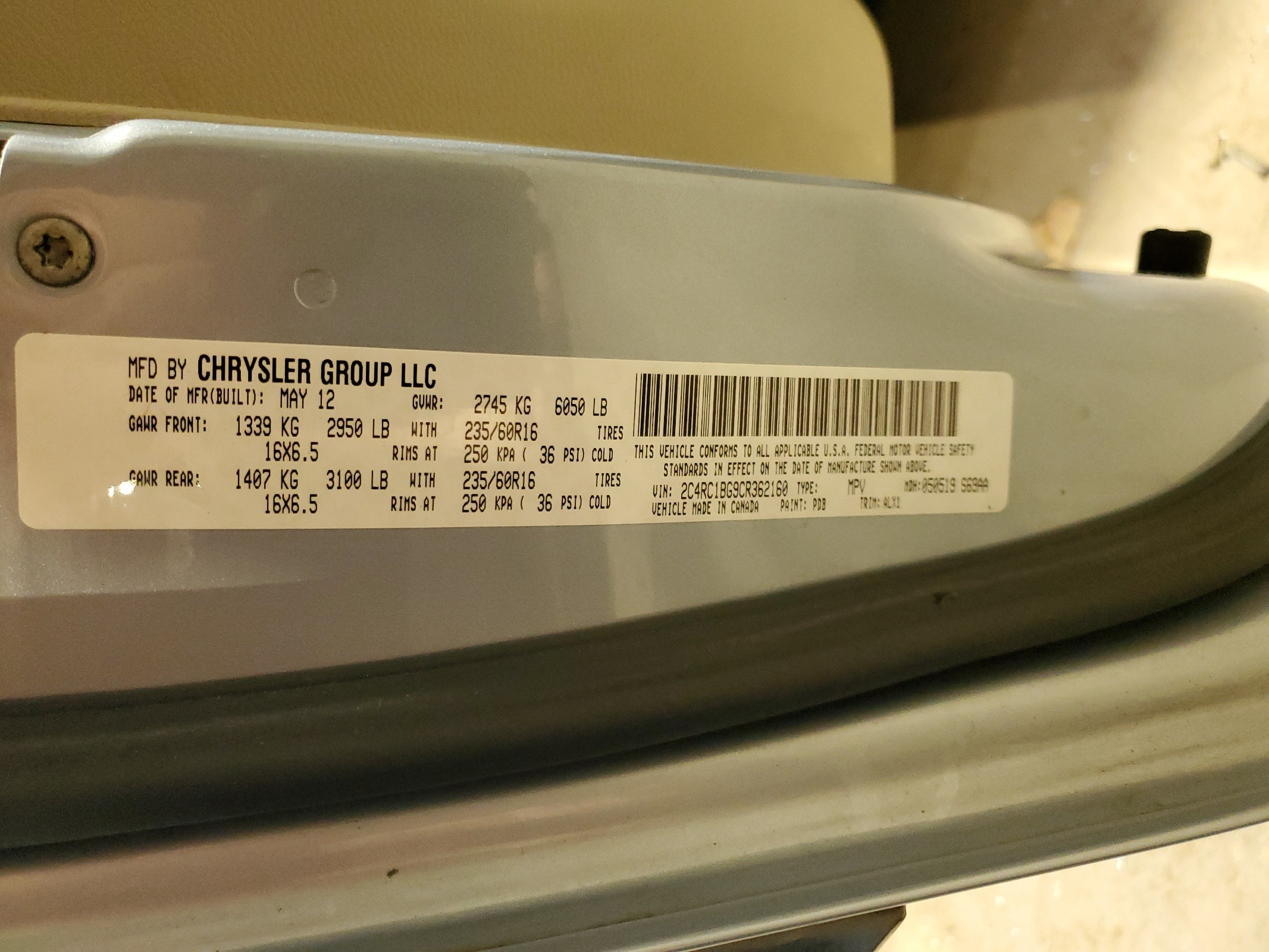 2C4RC1BG9CR362160 2012 Chrysler Town & Country Touring