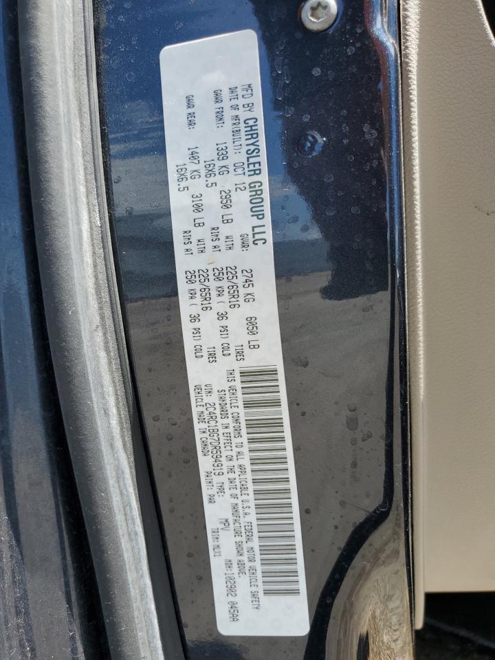 2013 Chrysler Town & Country Touring VIN: 2C4RC1BG7DR594919 Lot: 60520354