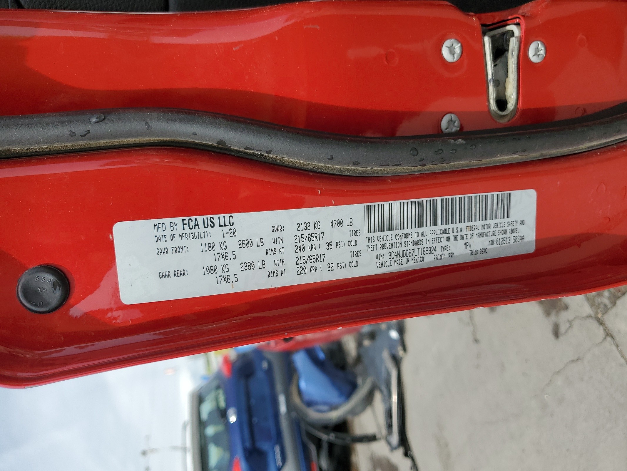 3C4NJDDB7LT189324 2020 Jeep Compass Trailhawk