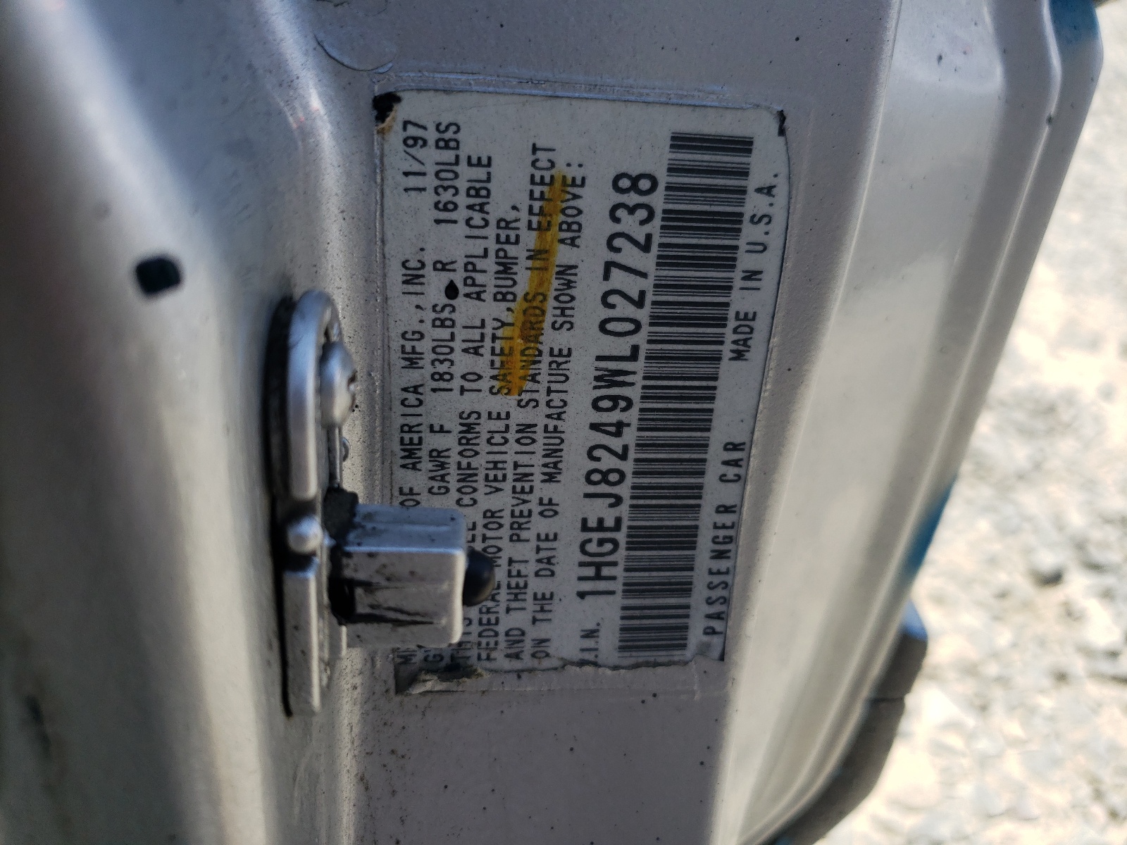 1HGEJ8249WL027238 1998 Honda Civic Ex