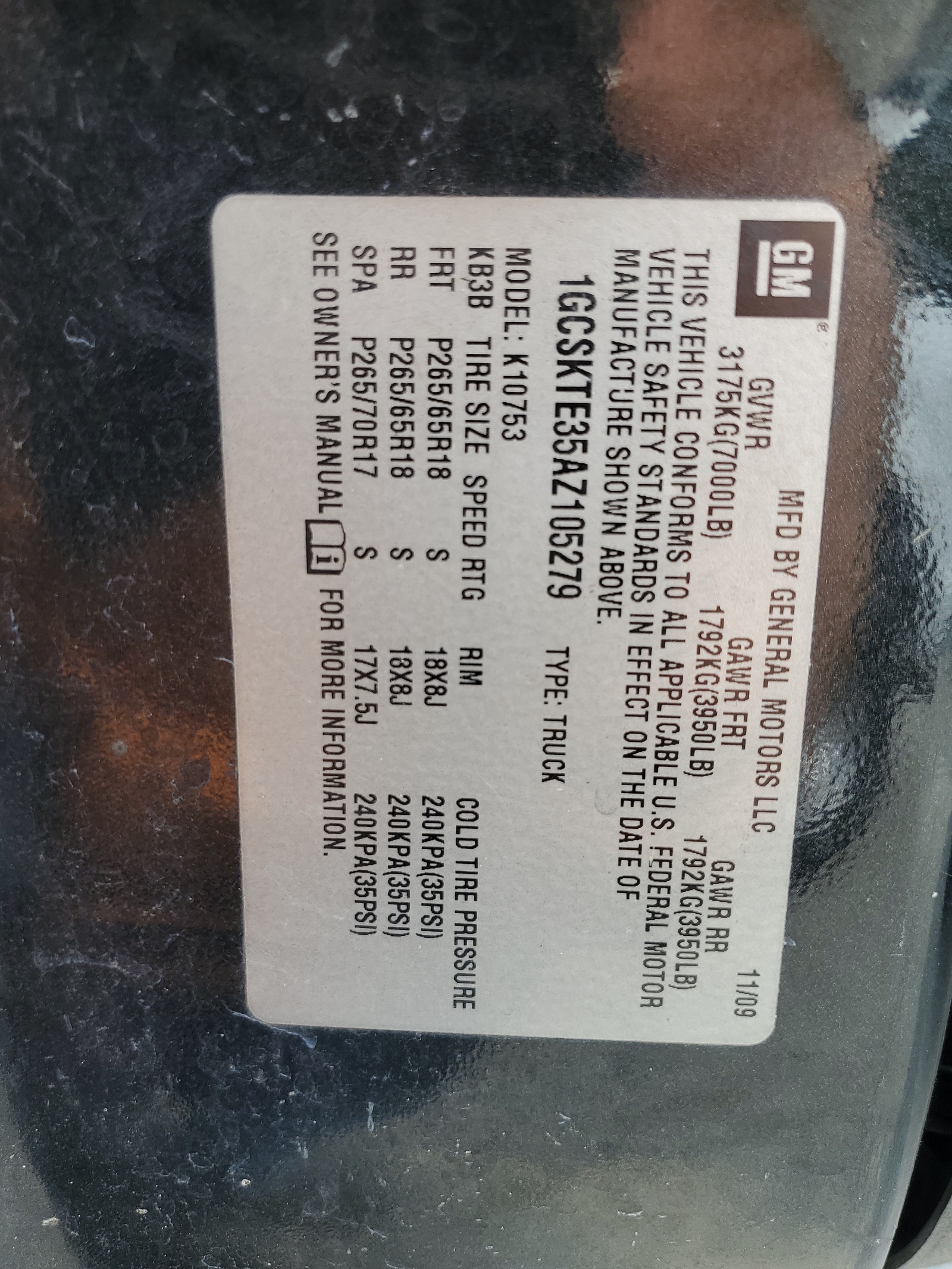 1GCSKTE35AZ105279 2010 Chevrolet Silverado K1500 Ltz