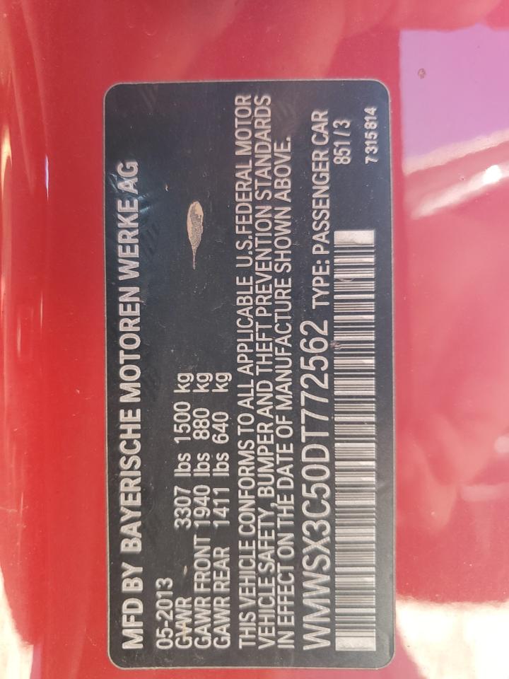 2013 Mini Cooper Coupe S VIN: WMWSX3C50DT772562 Lot: 57736494