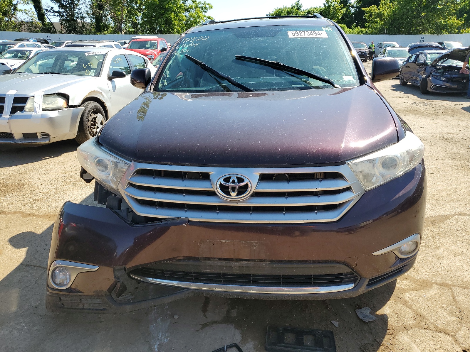 2013 Toyota Highlander Base vin: 5TDZK3EH9DS137796