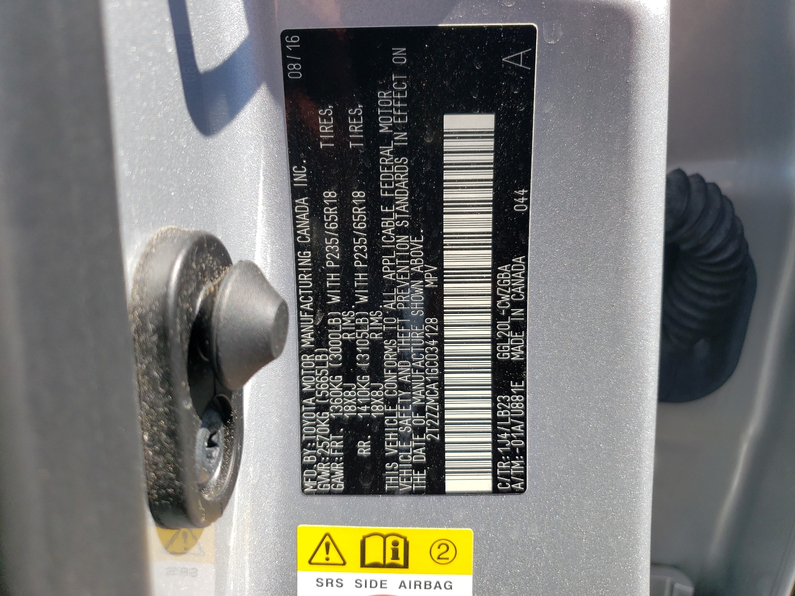 2T2ZZMCA1GC034128 2016 Lexus Rx 350