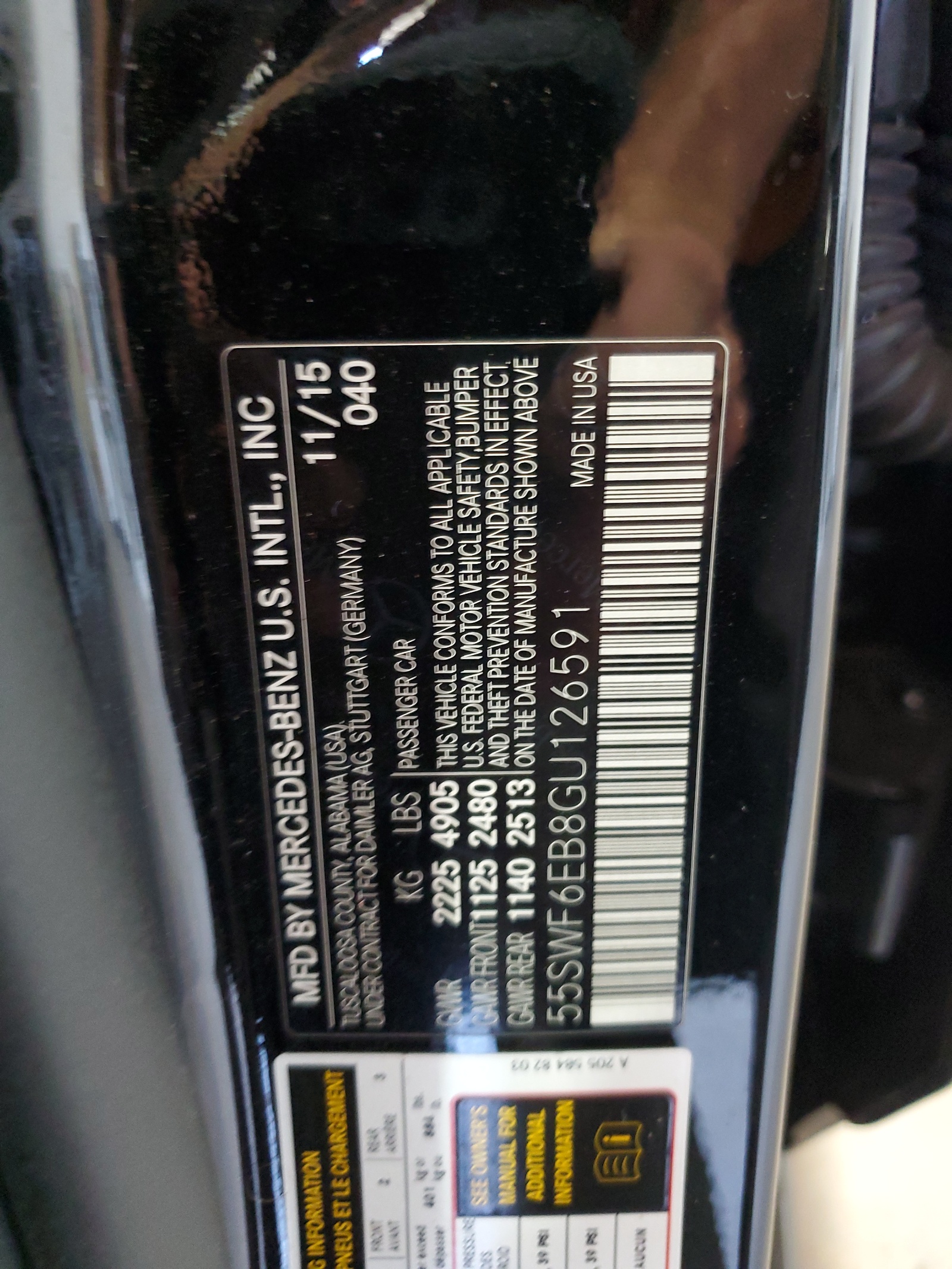 55SWF6EB8GU126591 2016 Mercedes-Benz C 450 4Matic Amg