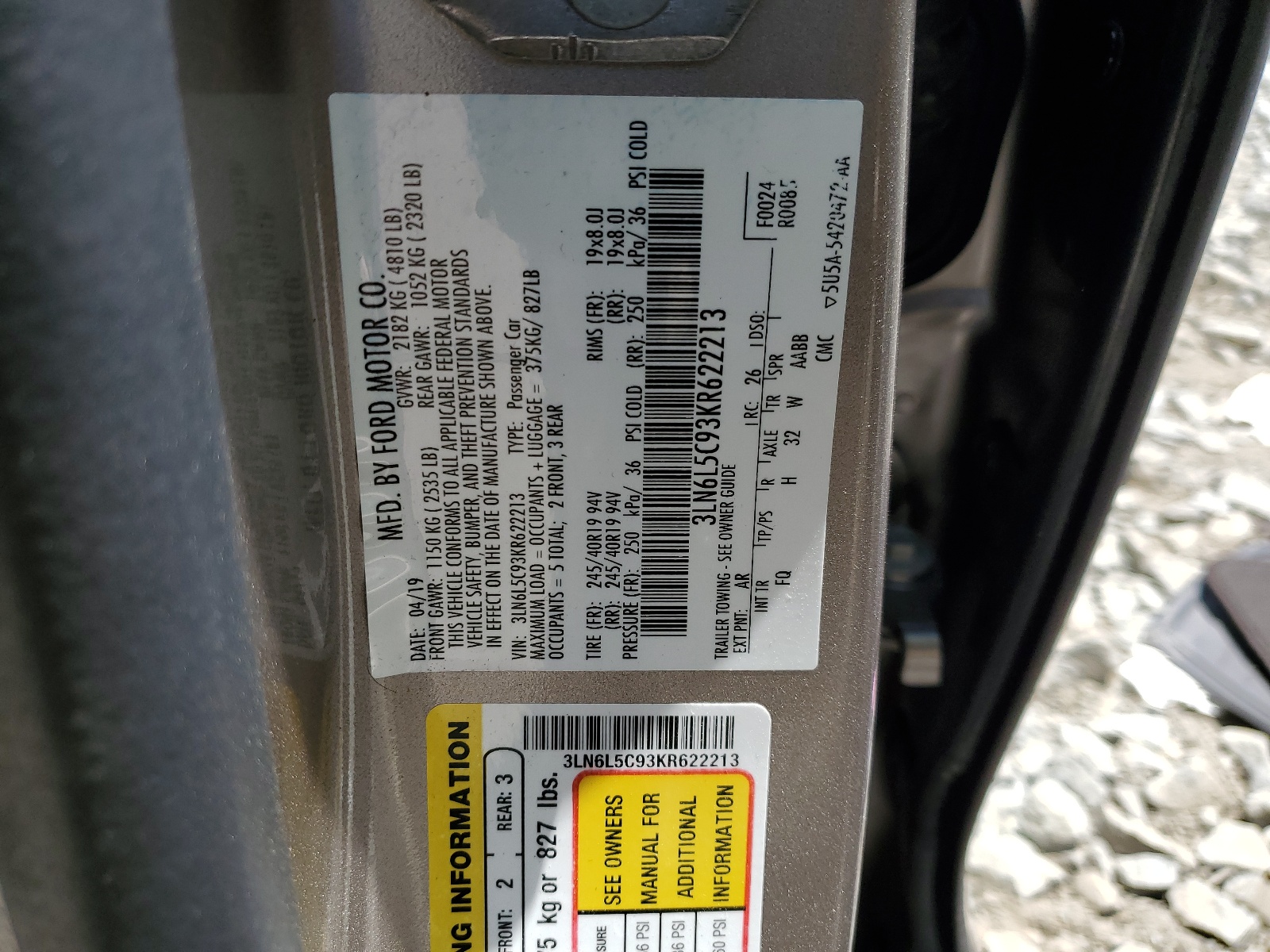 3LN6L5C93KR622213 2019 Lincoln Mkz Reserve I