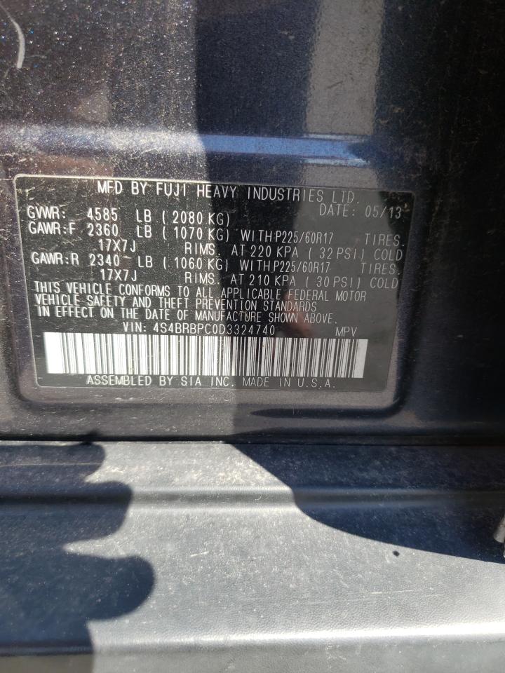 2013 Subaru Outback 2.5I Limited VIN: 4S4BRBPC0D3324740 Lot: 58775514