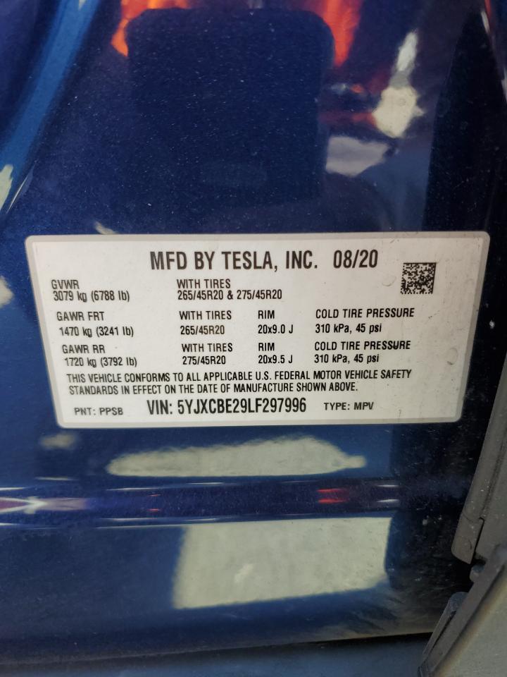 5YJXCBE29LF297996 2020 Tesla Model X