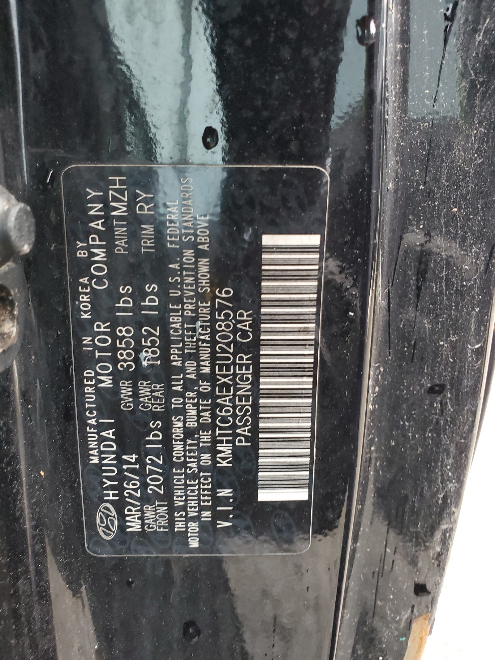 KMHTC6AEXEU208576 2014 Hyundai Veloster Turbo