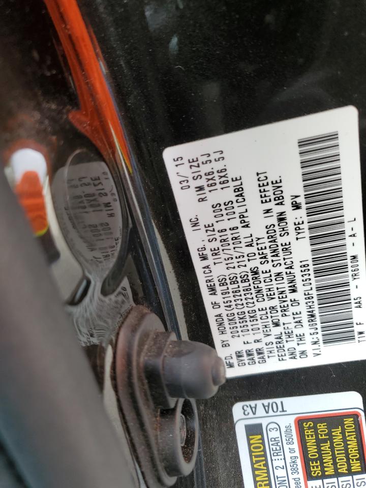 2015 Honda Cr-V Lx VIN: 5J6RM4H38FL053581 Lot: 58489724