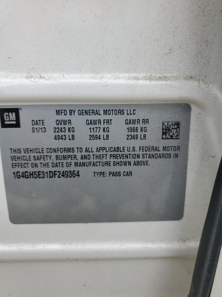 2013 Buick Lacrosse Premium VIN: 1G4GH5E31DF249364 Lot: 59594074