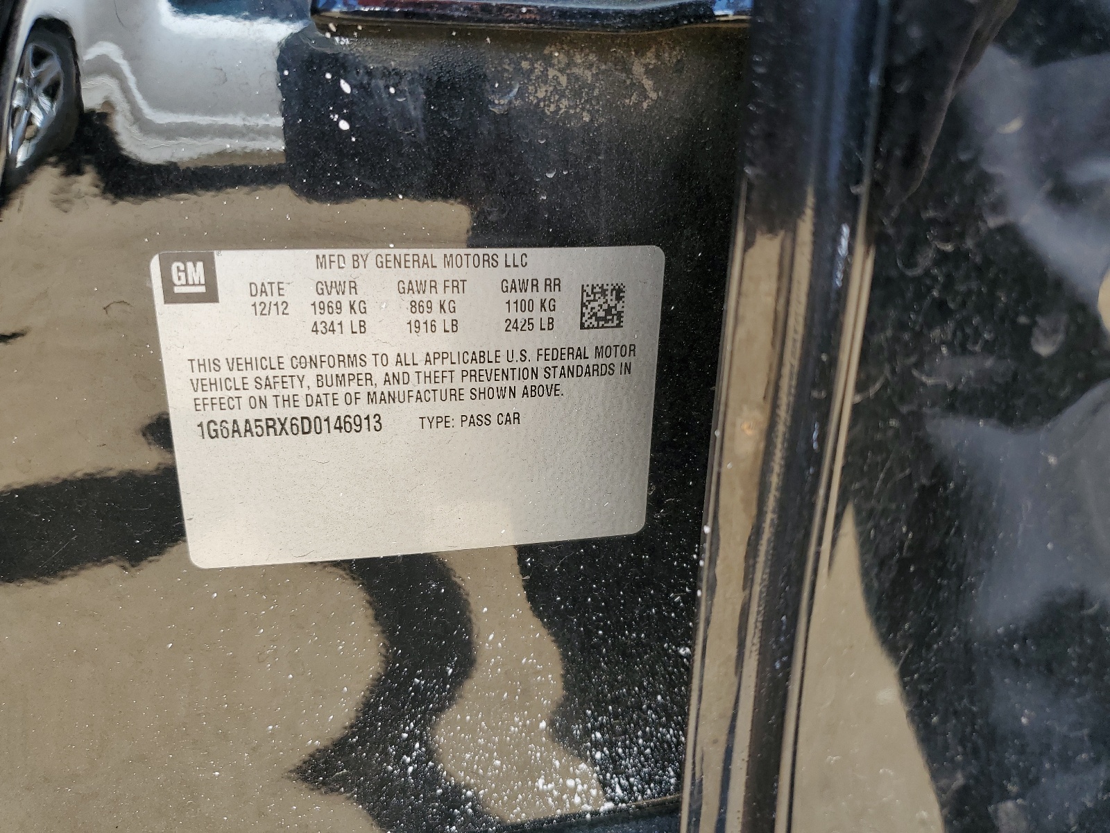 1G6AA5RX6D0146913 2013 Cadillac Ats