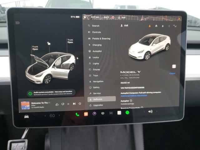  TESLA MODEL Y 2022 Білий