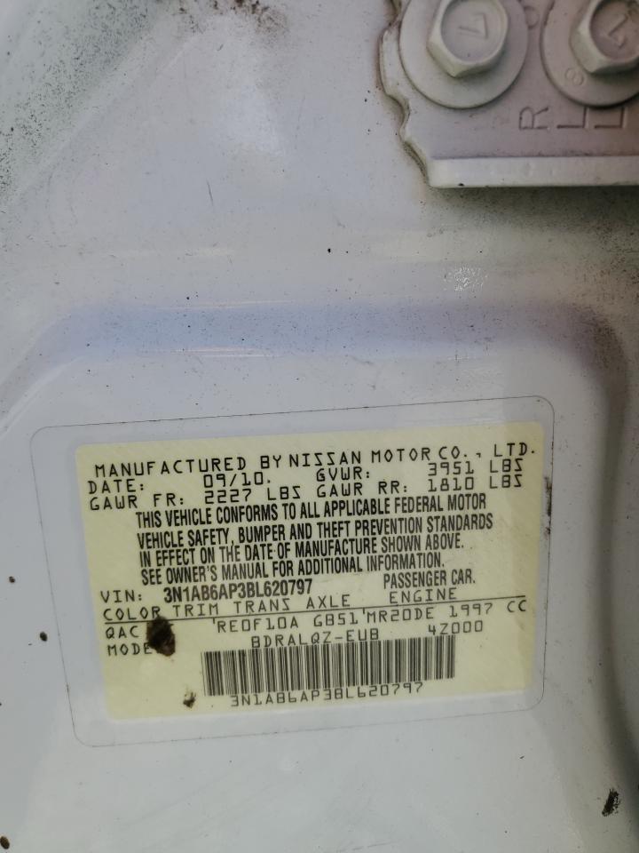 3N1AB6AP3BL620797 2011 Nissan Sentra 2.0