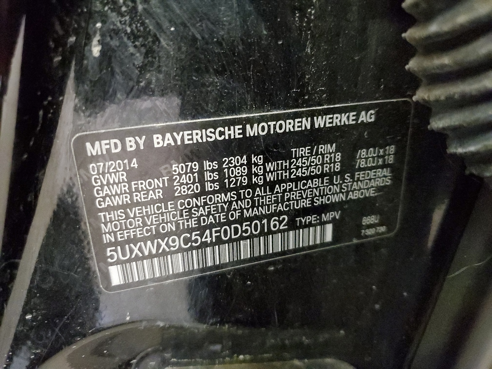5UXWX9C54F0D50162 2015 BMW X3 xDrive28I