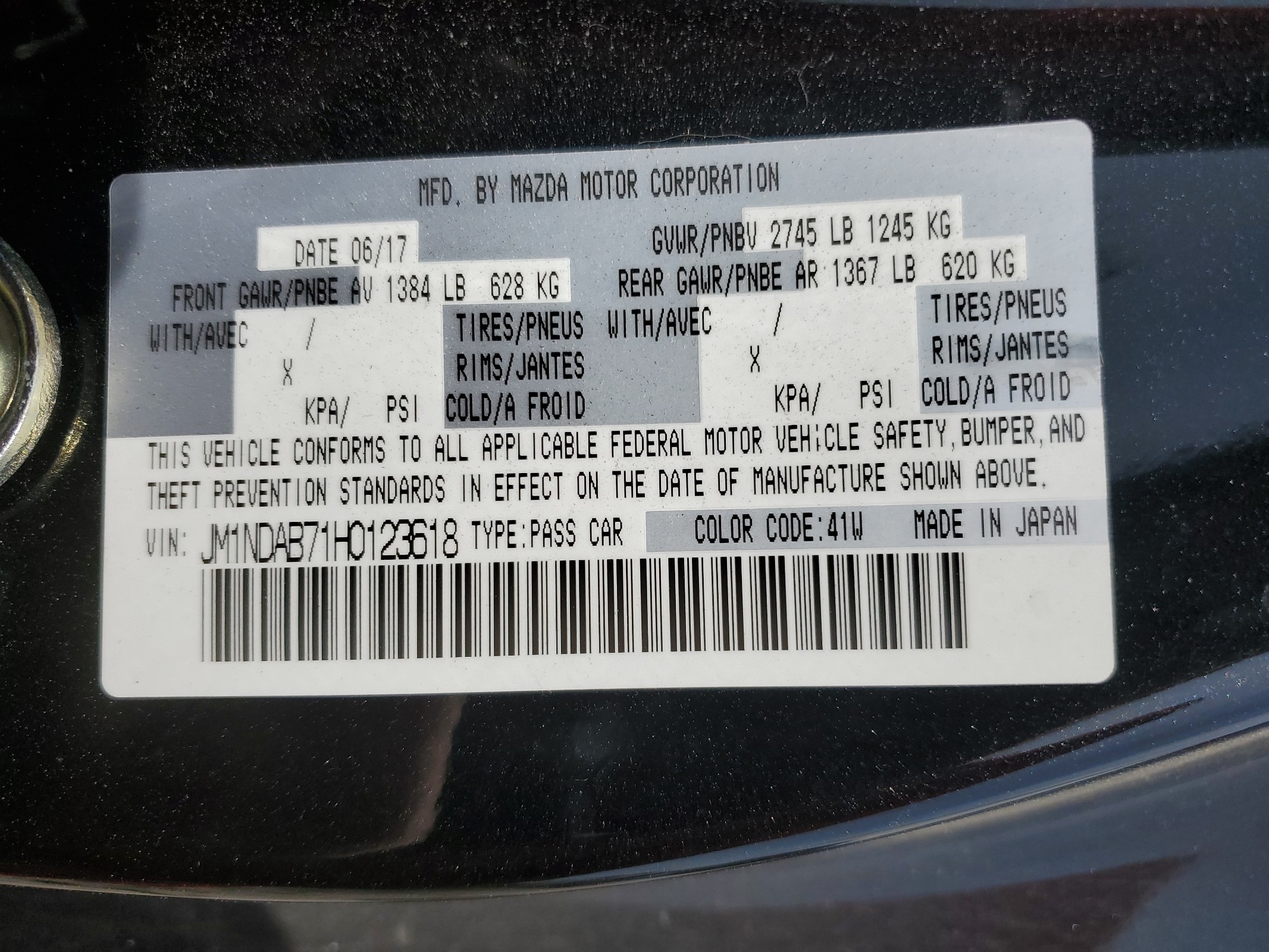 JM1NDAB71H0123618 2017 Mazda Mx-5 Miata Sport