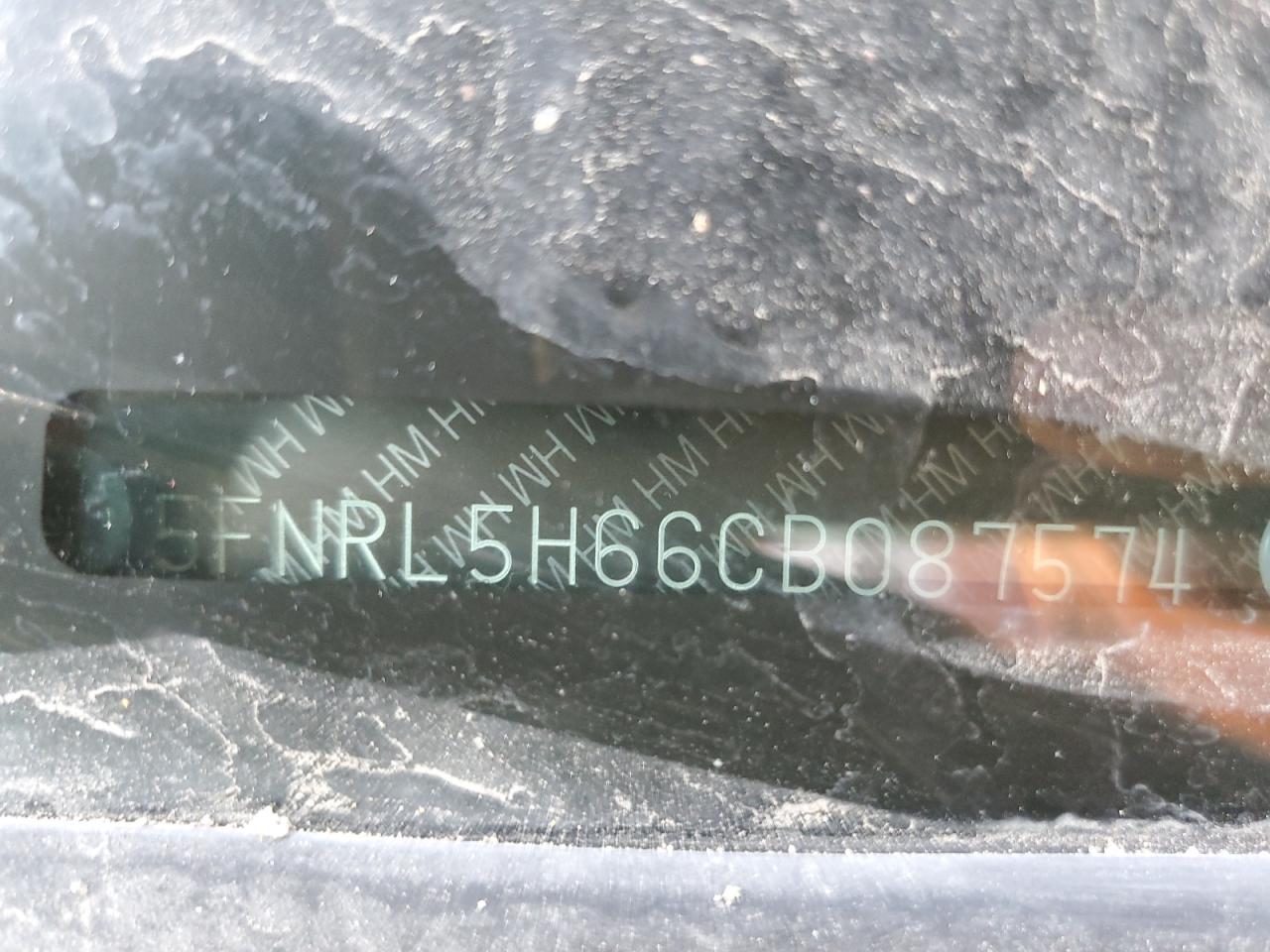 2012 Honda Odyssey Exl VIN: 5FNRL5H66CB087574 Lot: 58101954