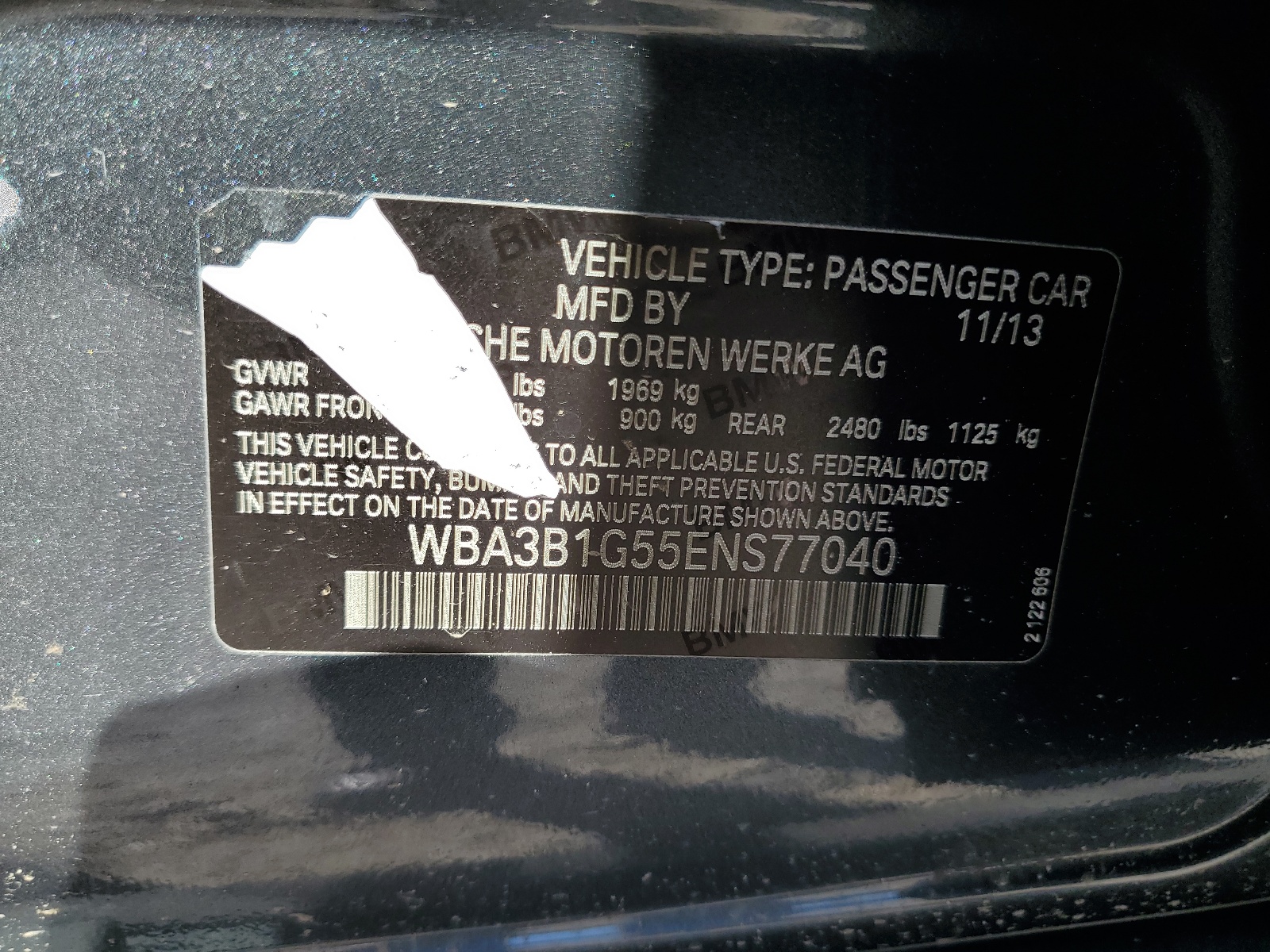 WBA3B1G55ENS77040 2014 BMW 320 I