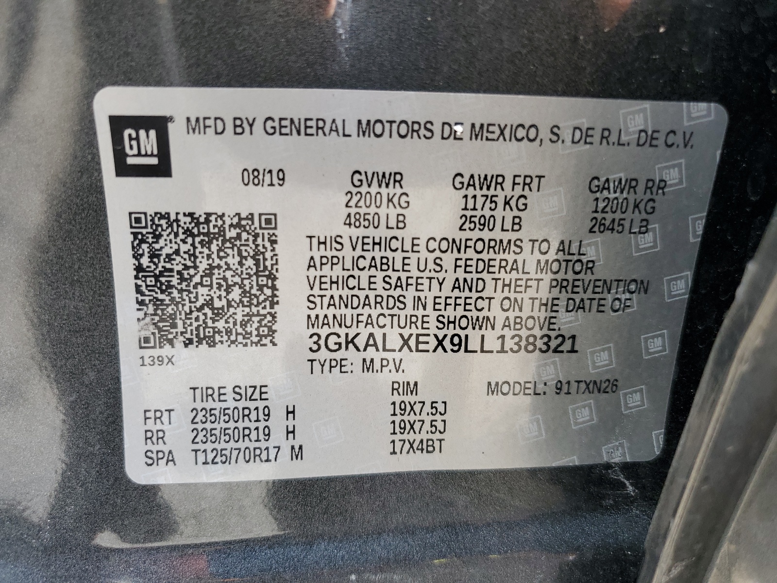 3GKALXEX9LL138321 2020 GMC Terrain Denali