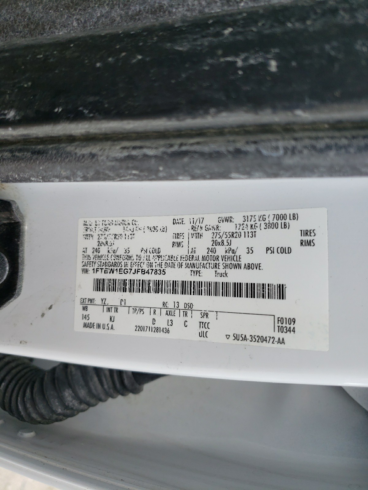 1FTEW1EG7JFB47835 2018 Ford F150 Supercrew