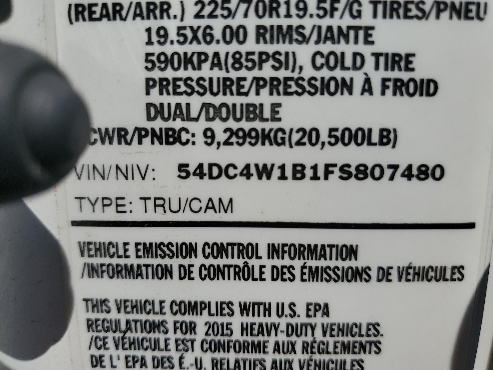 54DC4W1B1FS807480 2015 Isuzu Npr Hd