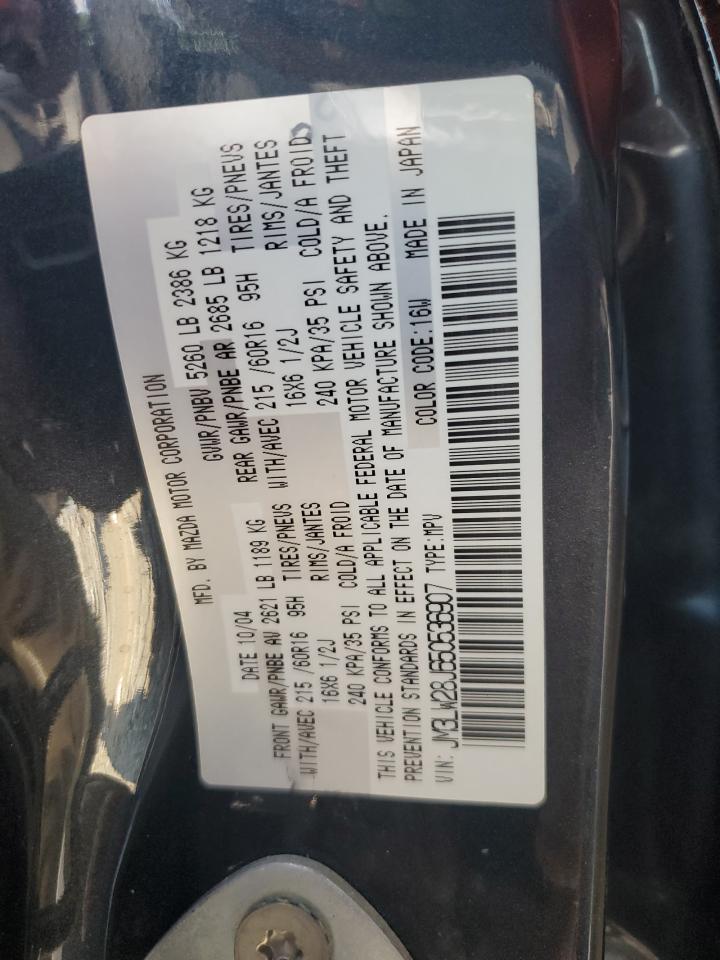 2005 Mazda Mpv Wagon VIN: JM3LW28J650536907 Lot: 59544024