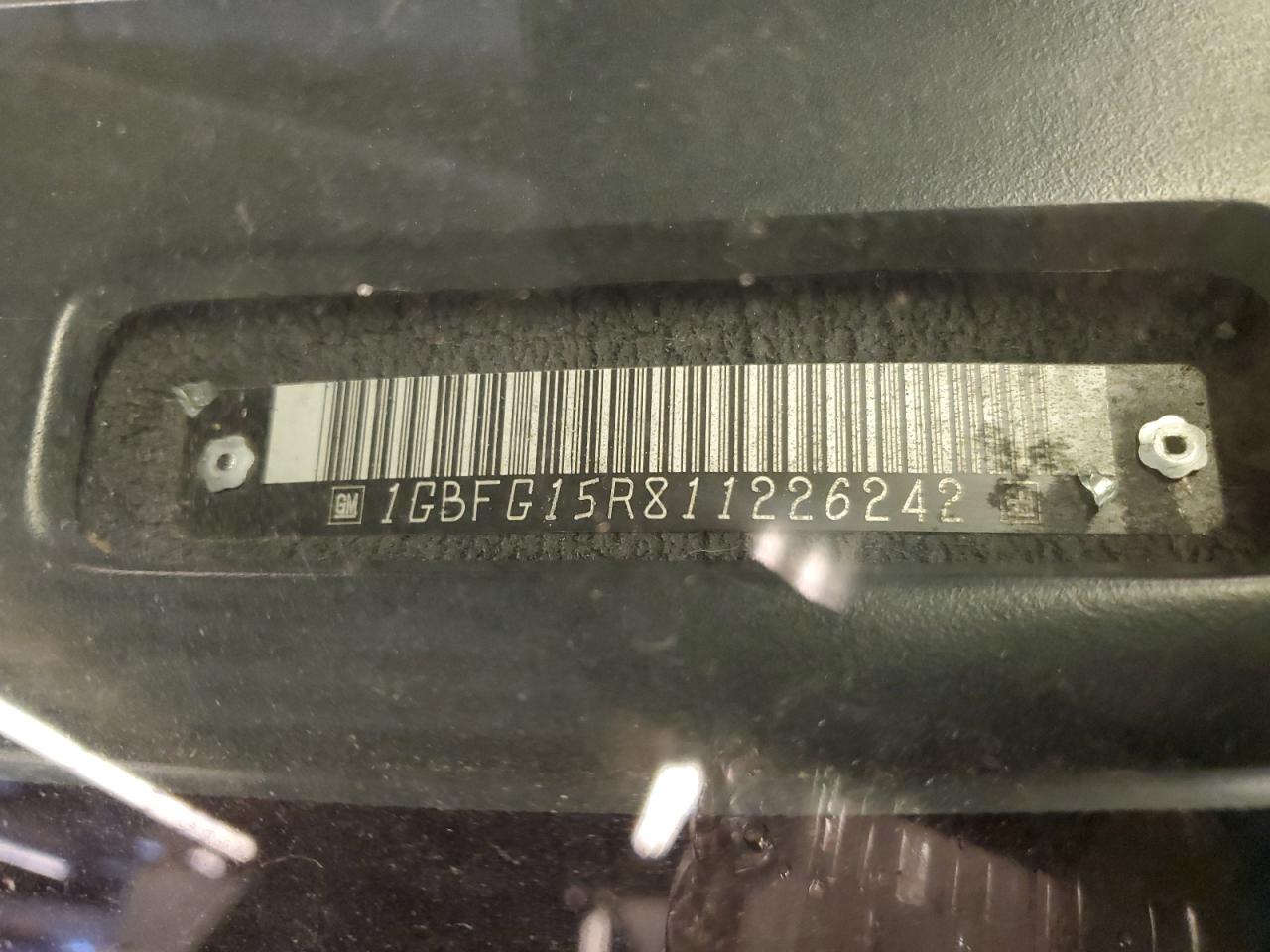 2001 Chevrolet Express G1500 VIN: 1GBFG15R811226242 Lot: 59137194