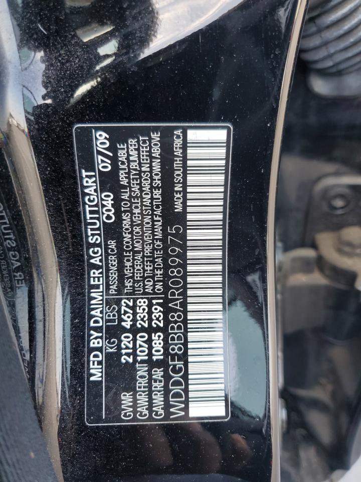 2010 Mercedes-Benz C 300 4Matic VIN: WDDGF8BB8AR089975 Lot: 57585024