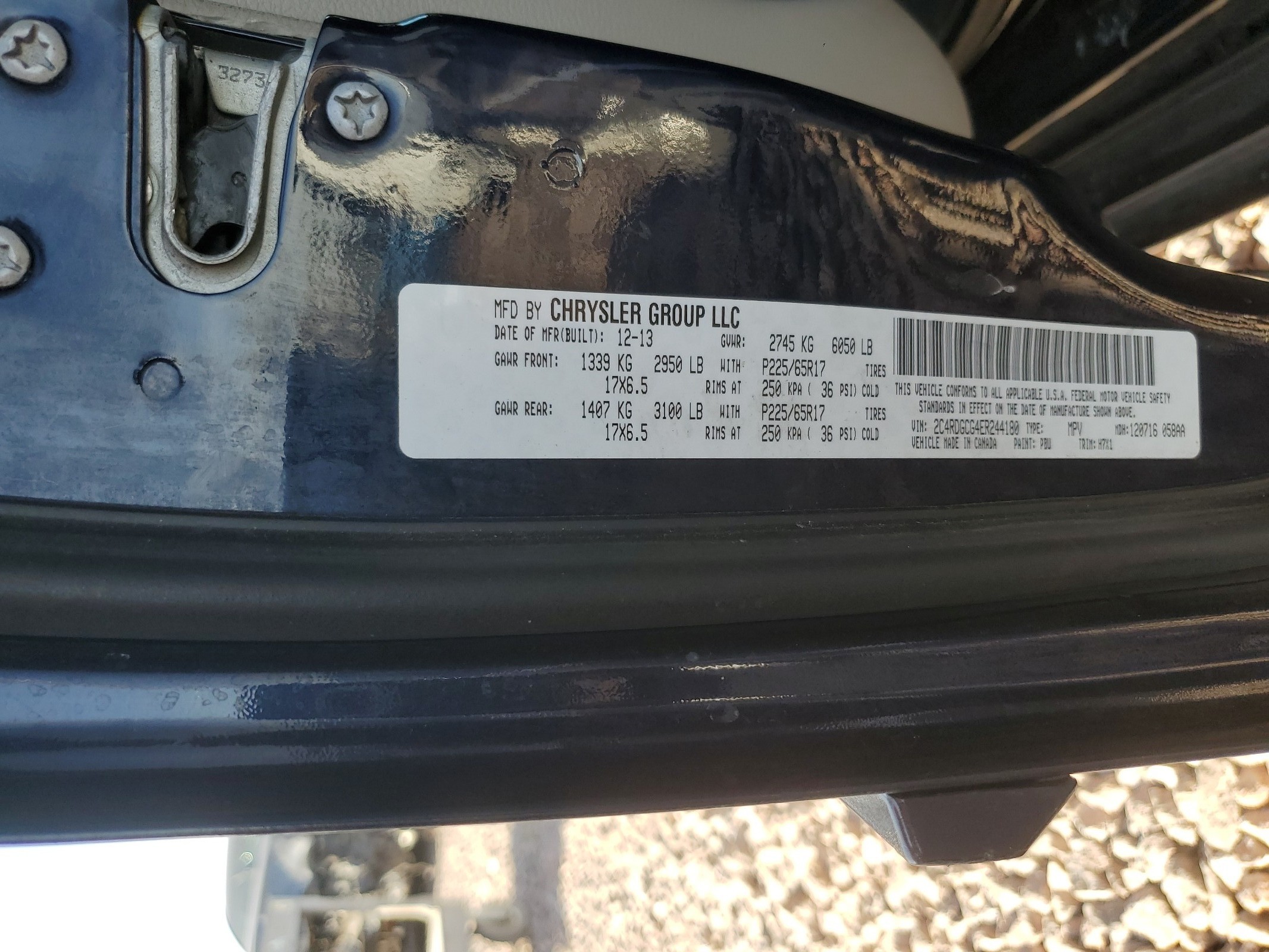 2C4RDGCG4ER244180 2014 Dodge Grand Caravan Sxt