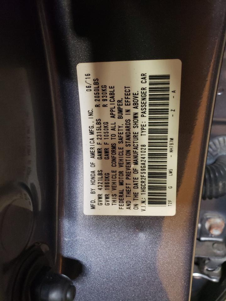 1HGCR2F59GA241028 2016 HONDA ACCORD - Image 12